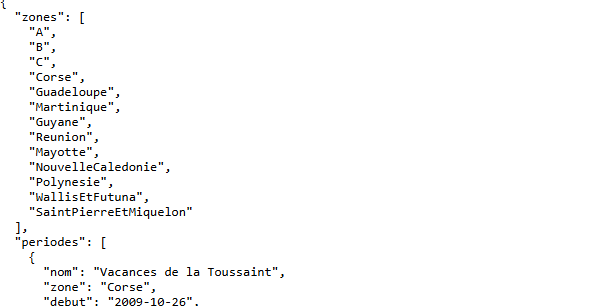 Calendrier API